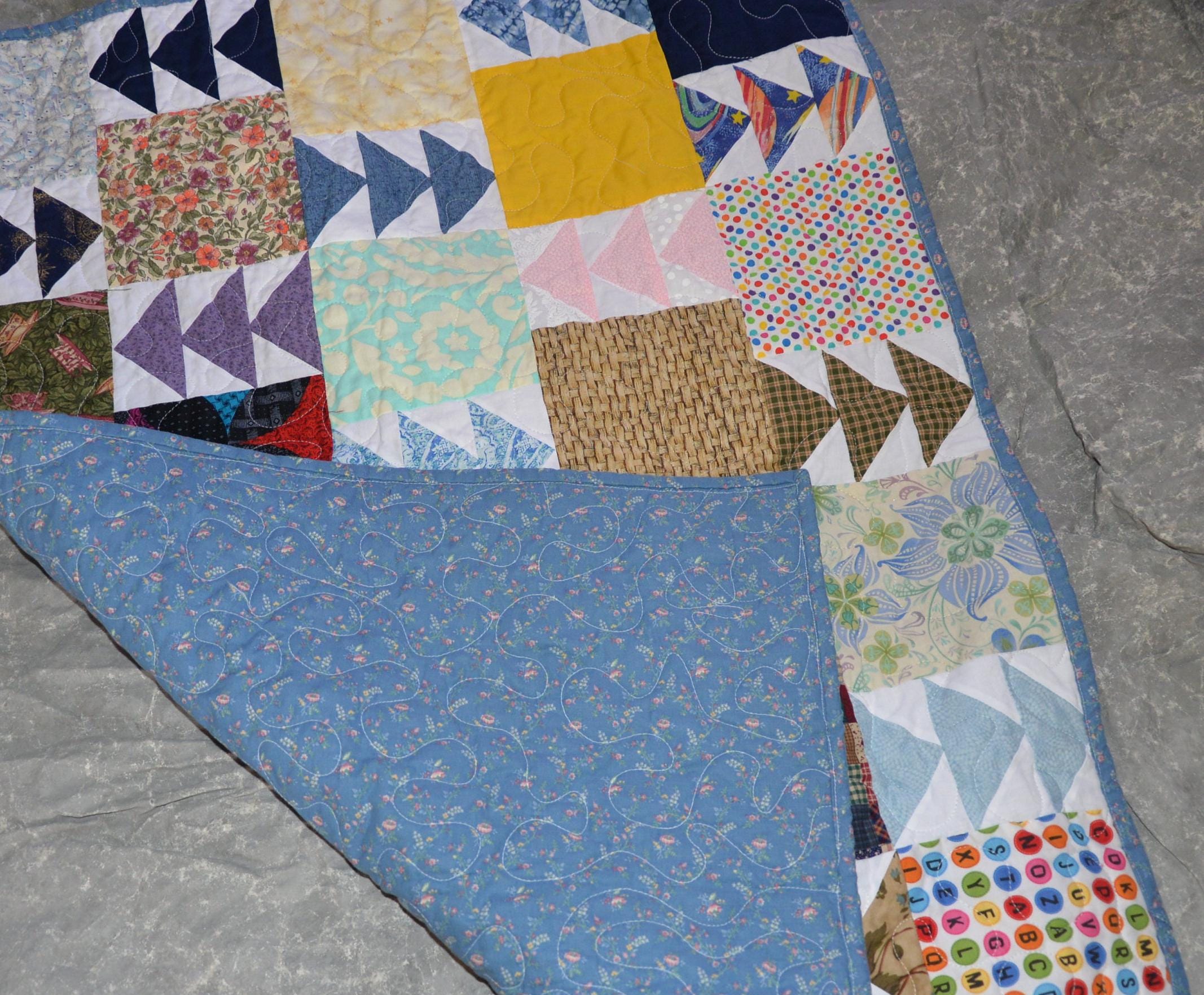 Scrappy Blocks and Geese Table Runner Mini Quilt Lap Quilt - Etsy