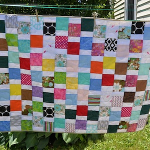 Scrappy Reversible Lap Quilt Bed Quilt Comforter