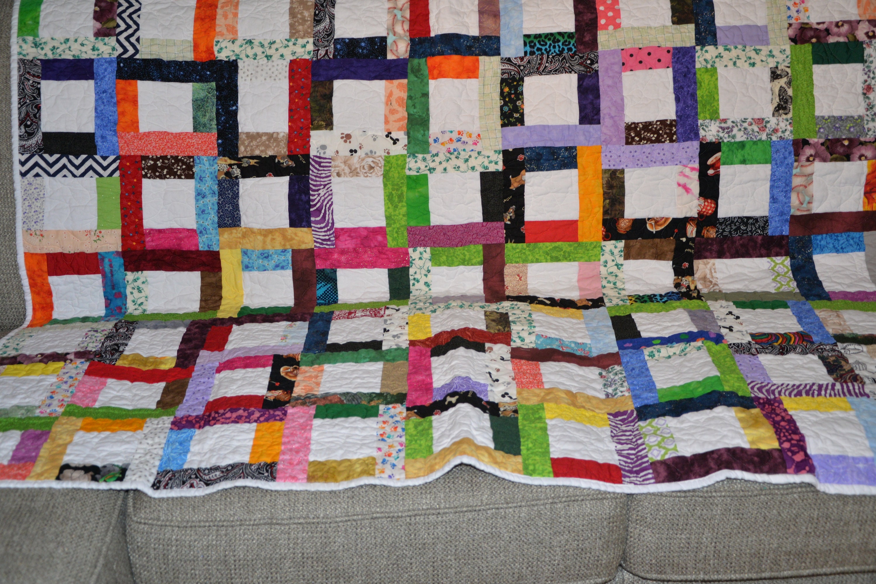 Scrappy Lap Quilt - Etsy