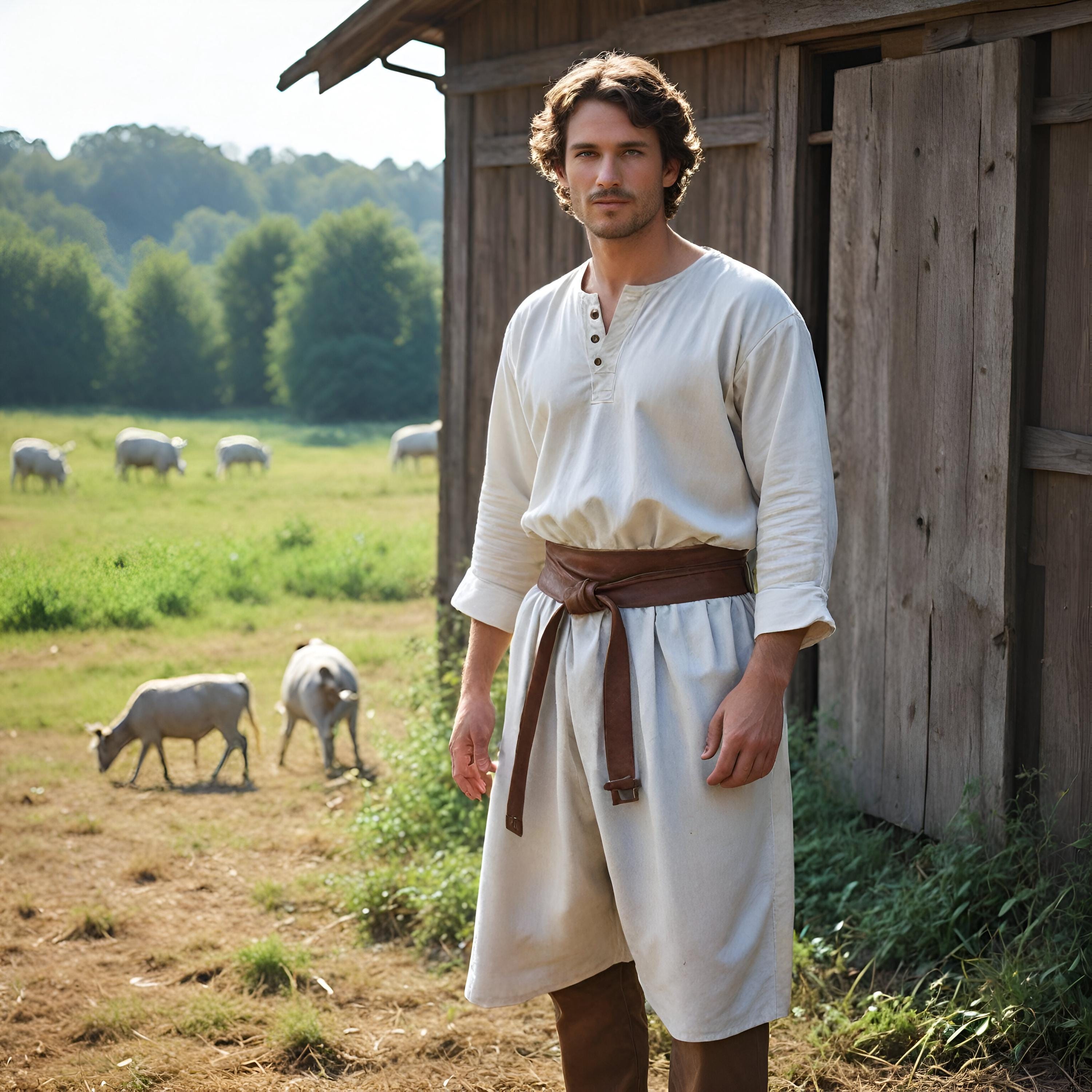 Rustic Shepherd Medieval Costume Men s Renaissance Elegant Costume 