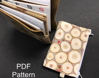 Traveler's Notebook Saddlebag Pattern - PDF Pattern - Sewing Pattern - Double Zipped Pouch - Photo Tutorial - Video Link