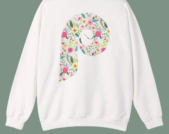 Ladies, Phillies P Logo t-shirt and sweatshirt, floral Phillies logo, women's baseball, Phillies retro logo, girls, toddler, youth Phils tee