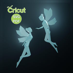 Papercraft Fairies Women Model, SVG, PDF, Papercraft women, Papercraft pdf, Paper sculpture, Low Poly, DIY Pepakura Template Cricut Space