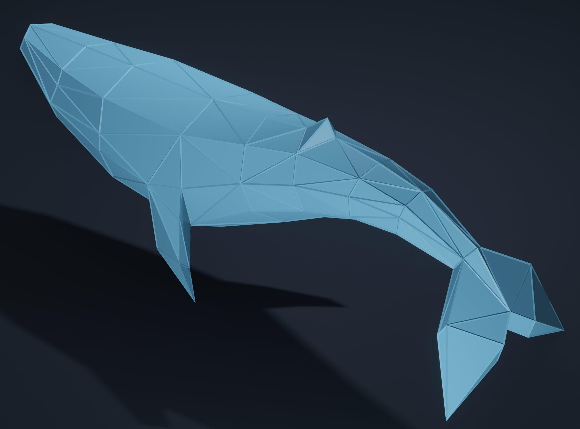 Grey Whale Papercraft SVG PDF Whale Origami Whale Papercraft Whale 3D ...