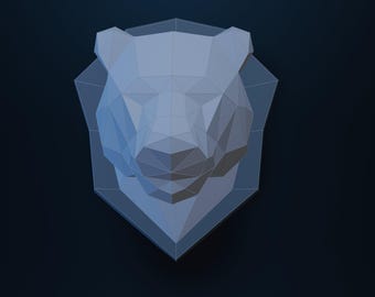 Papiermodell Tiger, SVG, PDF. Papiermodell Panther Modell, Löwe PDF Vorlage, 3D Tiger Skulptur, Low-Poly-Muster Katze Hund, Origami Tier