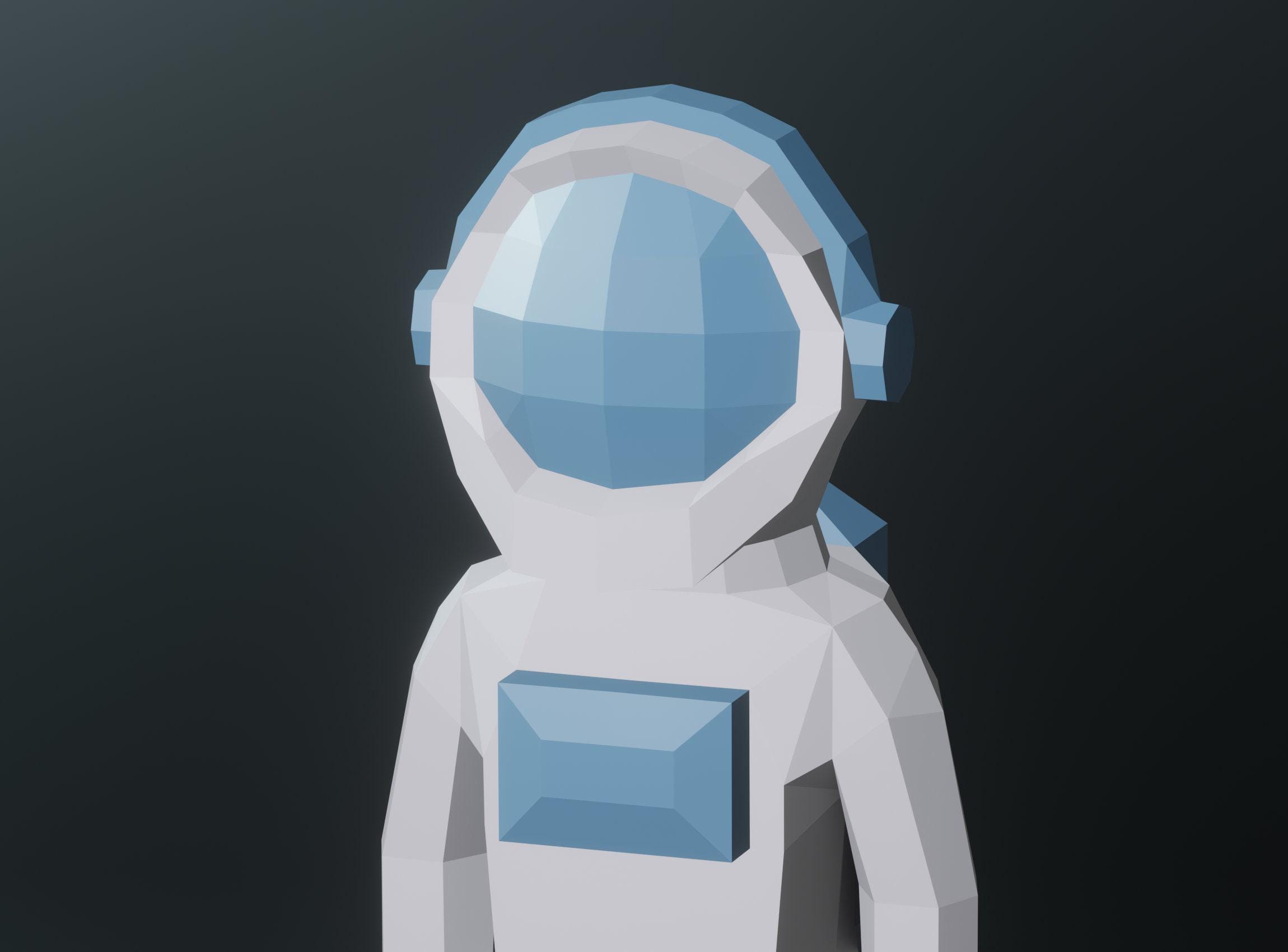 Paper Toy Spaceman Papercraft Astronaut, SVG PDF DXF, Spaceman 3D Paper Model, Paper Craft ...