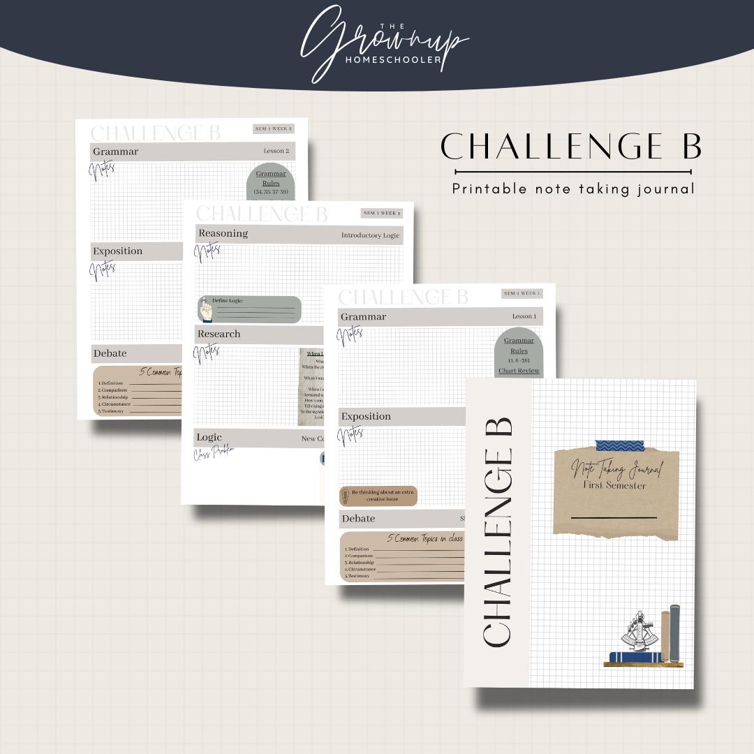 Classical Conversations Challenge B Note Taking Journal - Etsy