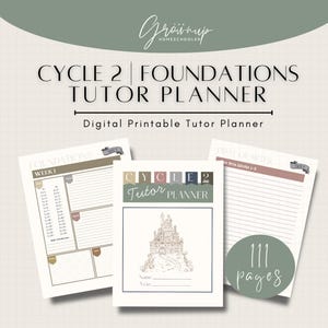 Cycle 2 Classical Conversations Tutor Planner | Homeschool Foundations Weekly Planner | Digital Download | Memory Work