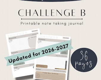 Classical Conversations Challenge B Note Taking Journal