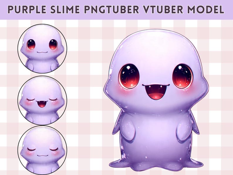 Pngtuber Slime Gengar Ghost Model Pack Premade PNG Tuber Plus Ready to ...