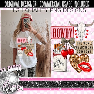 Girly western collage PNG