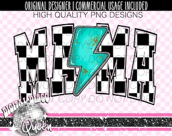 MAMA png | Checkered Western Mama Design