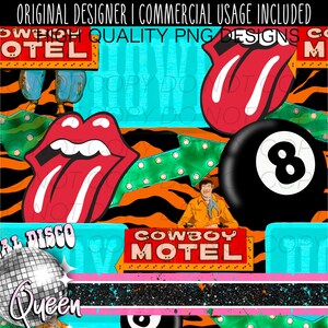 Cowboy Motel Western Seamless Pattern