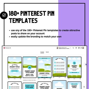 180+ Pinterest Pin Templates | Editable Canva Templates | Ready-To-Use Pinterest Tempates