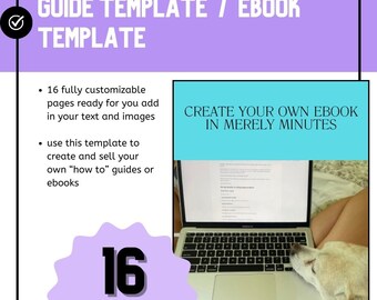 guide template | ebook template | editable Canva template | 16 pre-built fully customizable guide or ebook pages