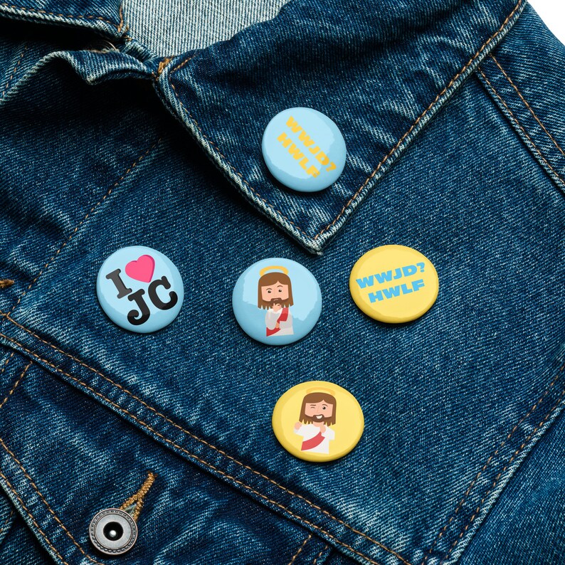 Set of Pin Buttons – What Would Jesus Do? He Would Love First (sets of ...