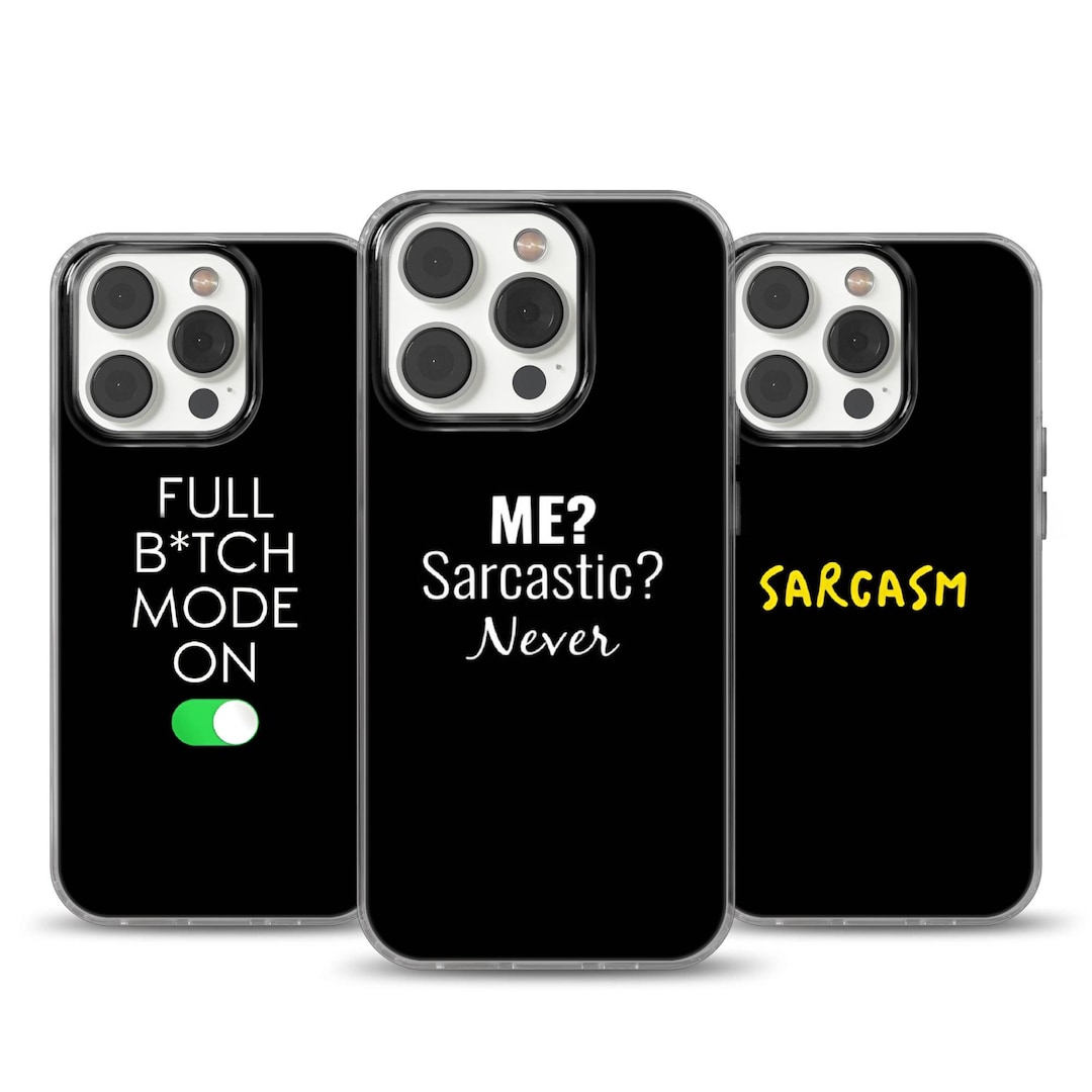 Funny Sarcastic Phone Case Black Humor Cover for iPhone 16e, 17 Pro Max ...