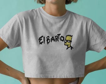El Barto Crop Top - Cartoon Cropped Boxy Tee