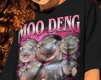 Moo Deng Shirt: Lustige Nilpferd Grafik T-Shirt