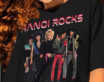 Hanoi Rocks T-shirt: Vintage Glam Rock Band Tee - Etsy