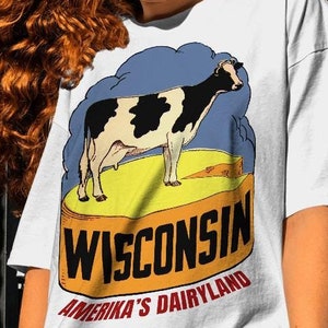 Amerika&#39;s Dairyland Wisconsin Shirt -wisconsin shirt,vintage wisconsin sweatshirt,wisconsin crewneck,wisconsin hoodie,wisconsin gifts