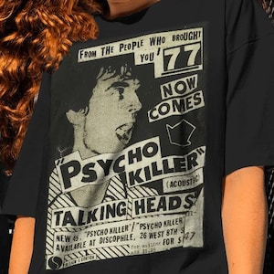 Talking Heads Psycho Killer Tshirt -graphic tees,talking heads shirt,talking heads sweatshirt,rock band hoodie,vintage rock band t shirts