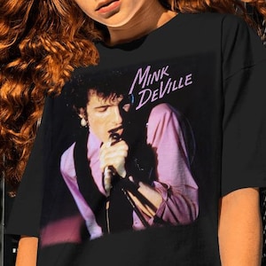 Mink Devillle Camicia-camicia vintage punk band, felpa rock band, felpa con cappuccio punk rock, camicia punk rock, t-shirt band vintage, magliette band, camicia punk