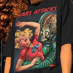 Mars Attacks T-Shirt: Vintage Alien Movie Graphic Tee, Tim Burton Gifts