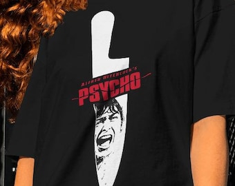 Camiseta gráfica de la película Psicosis: regalo para fans del terror de Alfred Hitchcock