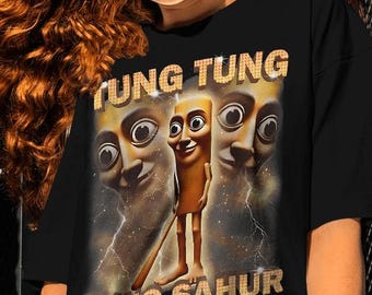 Tung Tung Sahur Shirt: Lustige Italienische Brainrot Meme T-Shirt, Sweatshirt oder Hoodie