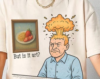 Comfort Colors Meme T-Shirt: Funny Strawberry Pasta Absurd Art Tee