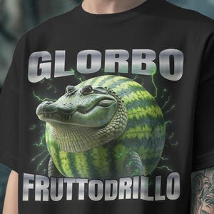 Glorbo Fruttodrillo Italian Brainrot Shirt-italian brainrot animals shirt,italian memes shirt,watermelon shirt,weird absurd funny shirt