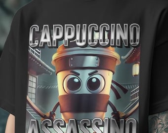 Koszulka Cappuccino Assassino: Zabawne koszulki, bluzy lub bluzy z kapturem z włoskim memem Brainrot
