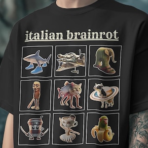 Italian Brainrot Animals Shirt-italian brainrot meme shirt,italian memes shirt,memes sweasthirt,funny meme hoodie,internet humor,viral memes