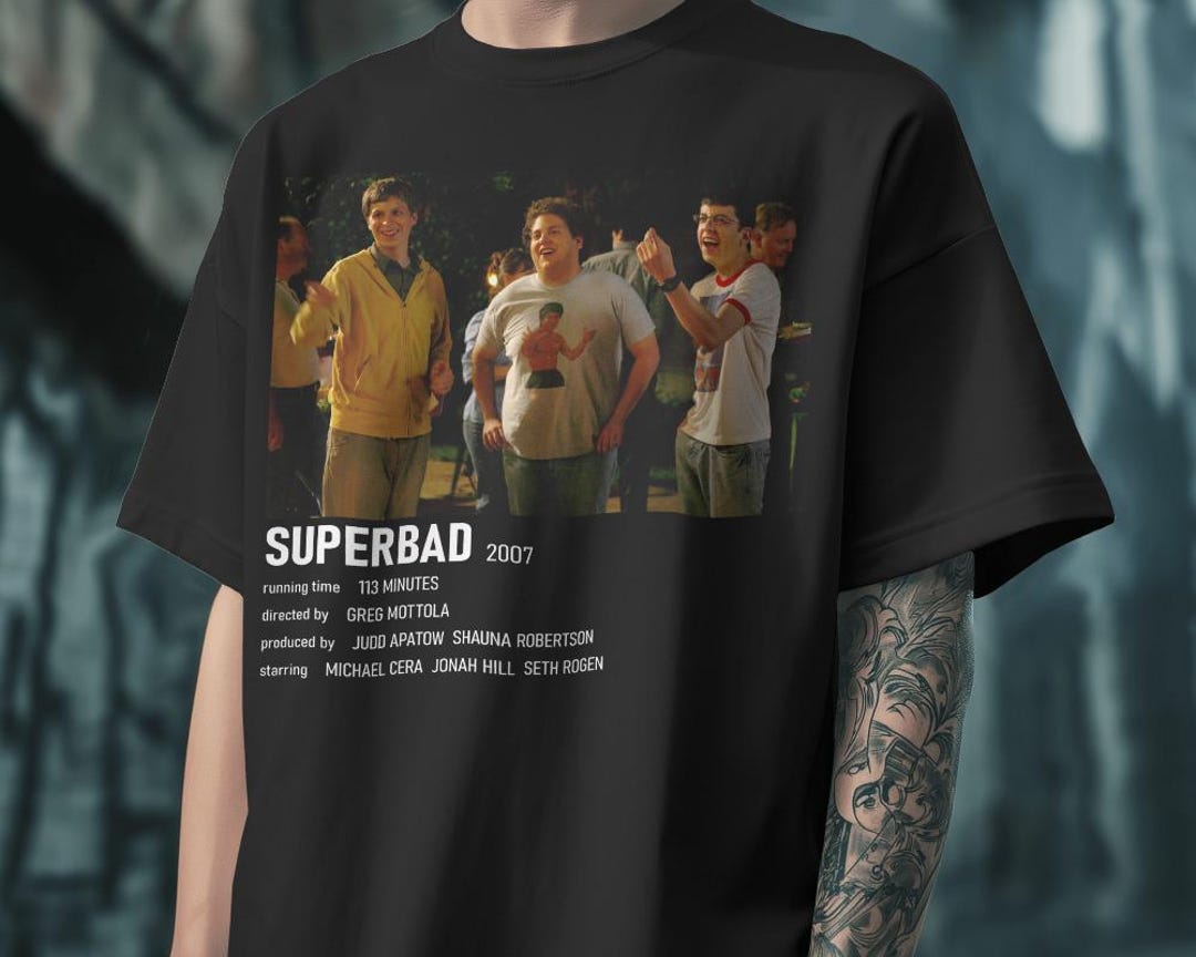 Superbad Movie T-shirt: Jonah Hill, Michael Cera Film, Mclovin Shirt