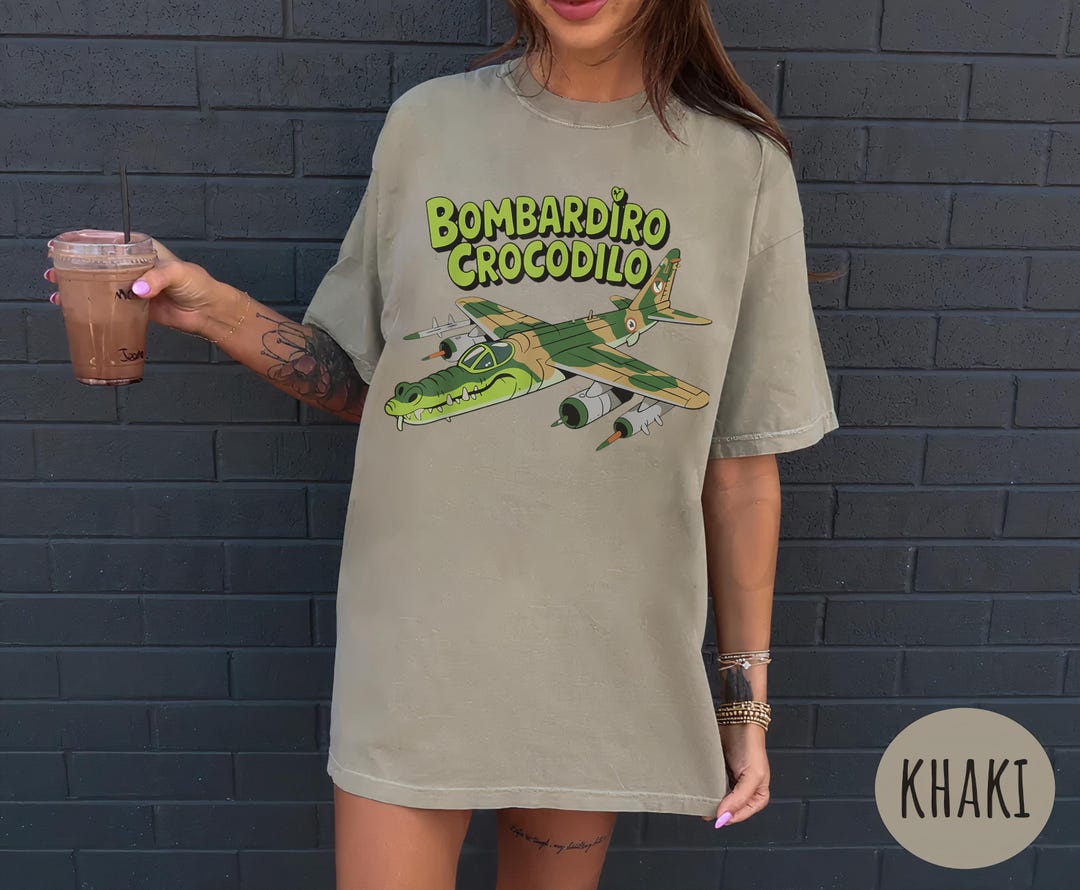 Comfort Colors Bombardino Crocodilo Shirt-italian Brainrot Meme