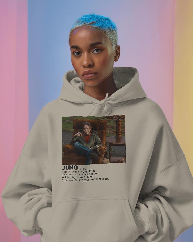ジュノ映画Tシャツ：レトロ映画、エリオット・ペイジファンへのギフト 