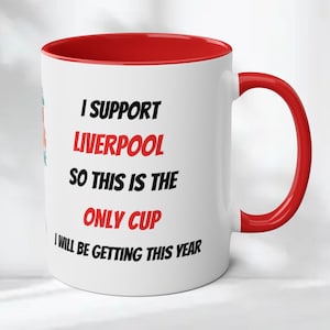 Liverpool Football Mug - Funny Mug Football Cup Trophy Gift - Liverpool F.C. Birthday Christmas Gift for him - Football Gift for Dad