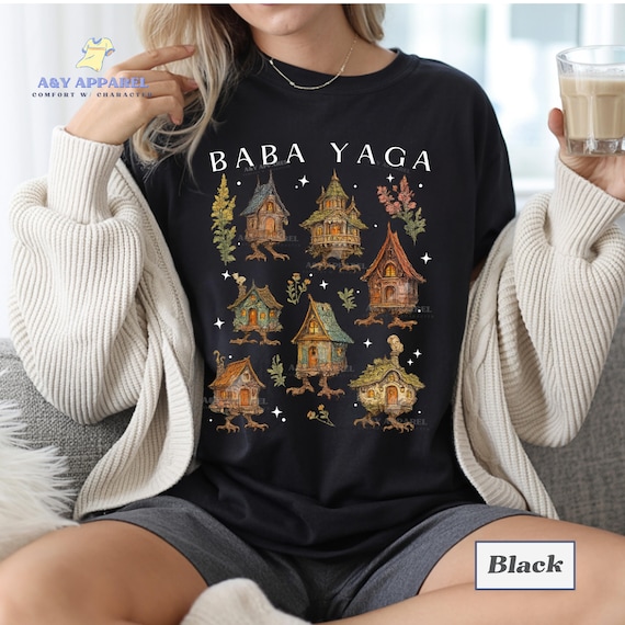 Baba Yaga Shirt, Baba Yaga House Shirt, Baba Yaga, Cottagecore Outfits, Slavic Mythology, Witchie, Baba Yaga Hut, Whimsigothical Shirt