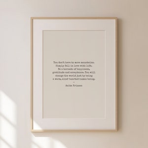 Move Mountains Wall Art Print - Anita Krizzan Quote Printable Artwork Design - Nancy Meyers Aesthetic Poster - Digital Download