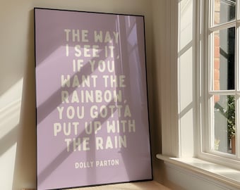 The Way I See It Wall Art Print - Bold Sassy Western Printable Artwork - Cowgirl Poster Design - Dolly Parton Quote - Digital Download
