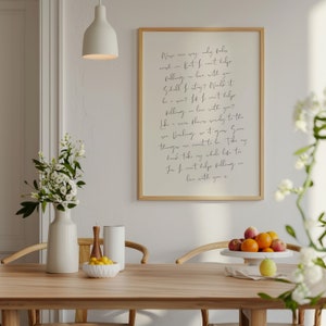 Can't Help Falling In Love Handwriting Wall Art - Romance Traditional Elvis Printable Artwork - Nancy Meyers Aesthetic - Digital Download image 5