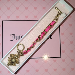 Rare 100% Authentic High-Quality Vintage JUICY COUTURE Cute Bracelet with Large Charm,Fashion y2k Pendant,Juicy Couture Vintage Jewellery