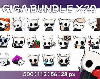 Giga Pack of 20 Hollow Knight Twitch Emotes