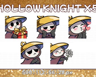 Pack 5 Twitch Emotes Hollow Knight Silksong