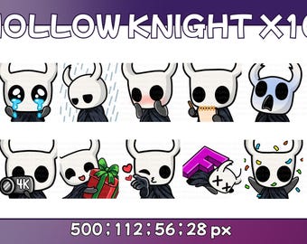 Pack 10 Hollow Knight Twitch Emotes
