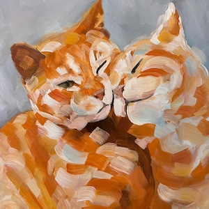 Original 5x7&quot; Oil Painting &#39;Simple Love&#39; Traditional Fine Art Work For Home Decor
