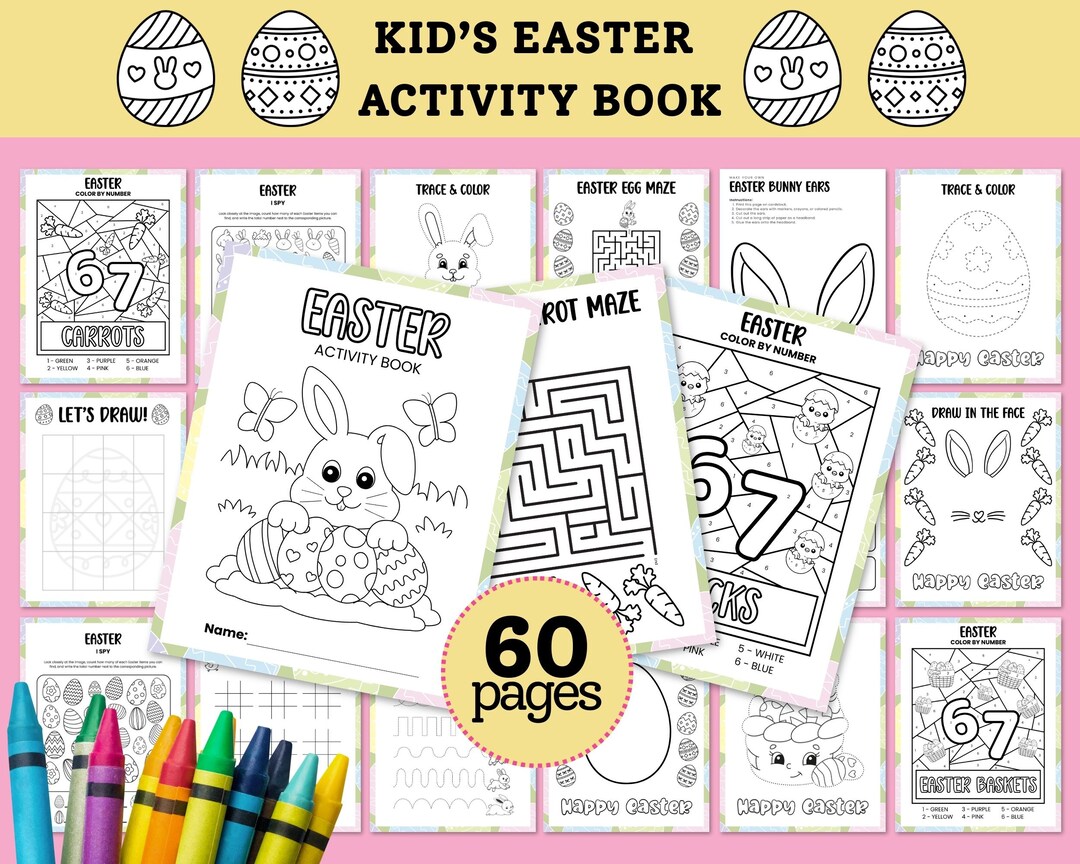 Kids Easter MEGA Bundle of Activities and Crafts, 60-page Easter ...