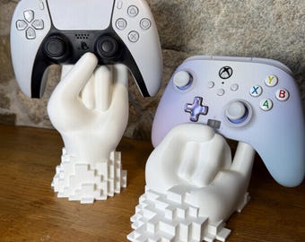 Hand-Shaped Gaming Controller Stand - Ergonomic Desktop Dock