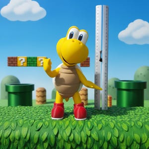 Koopa Troopa Super Mario Figurine - 3D Printed in France, Collectible Gamer
